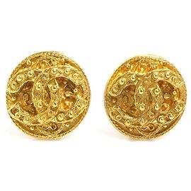 Boucles d'oreilles clips en or Chanel Doré