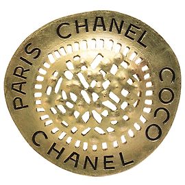 Chanel Gold Plated Hutnadel Brosche Golden