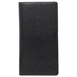 Louis Vuitton Black Taiga Brazza Wallet Black