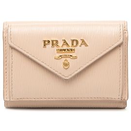 Carteira Trifold Prada Vitello Move Bege Bege