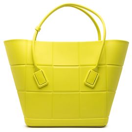 Bottega Veneta Yellow Medium Matte Rubber Arco Tote Other Yellow