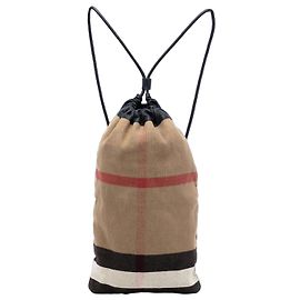 Sac à dos en toile à cordon de serrage Mega Check marron de Burberry Marron Marron clair