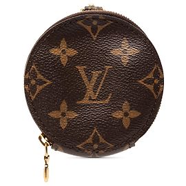 Monedero Redondo Multi Pochette Monograma Marrón Louis Vuitton Castaño