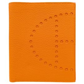 Hermès Hermes Evelyne Compact Bi-Fold Wallet in Orange Orange