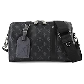 Bolsa de ombro Keepall City Monogram Eclipse Reverse Louis Vuitton Monograma