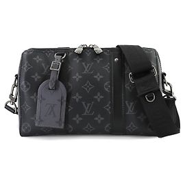 Borsa a spalla Keepall City Monogram Eclipse Reverse Louis Vuitton Monogramma