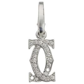 Pendentif Charme en Diamant 2C Cartier en Or Blanc 18K Autre