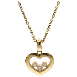 Collar Péndulo Chopard Happy Diamonds Dorado