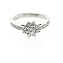Tiffany & Co Tiffany Flora Diamond Ring in Platinum Silvery