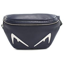 Borsa a tracolla in pelle blu navy Fendi Blu navy