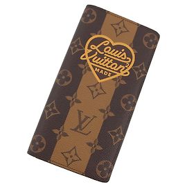 Portafoglio Brazza Monogram Stripe Louis Vuitton Marrone