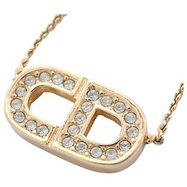 Collier Logo CD Christian Dior Doré