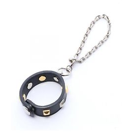 Hermès Hermes Rival Glove Holder Charm Black Silvery Golden