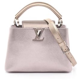 Borsa Louis Vuitton Capucines BB 2 in 1 Marrone Rosa D'oro