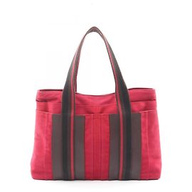 Borsa Tote Orizzontale MM Hermès Marrone Nero Rosso