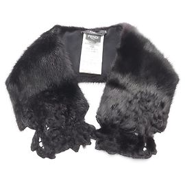Sciarpa in visone Fendi nera Nero