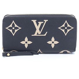 Louis Vuitton Zippy Wallet Black Beige
