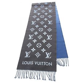 Louis Vuitton All About Monogram Gradient Scarf Brown Blue