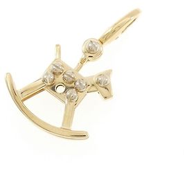 Pendentif Cheval à Bascule Cartier Doré