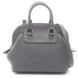 Fendi Selleria Mini Adele Bolsa de Mão 2 em 1 Marrom