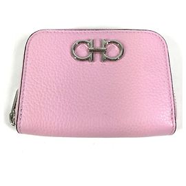 Salvatore Ferragamo Pink Leather Coin Purse Pink