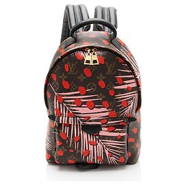 Sac à dos Palm Springs PM en toile Monogram Jungle Dots édition limitée Louis Vuitton Noir