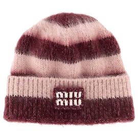 Miu Miu Mohair-Mütze Orange