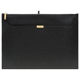 Thom Browne Rwb Tab Double Pocket Clutch Medium Black