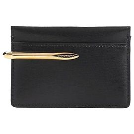 Givenchy Leather Pinch Card Holder Black
