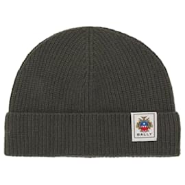 Bally Gorro com patch de logo Verde