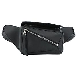 Loewe Mini Puzzle Bumbag In Classic Calfskin Black
