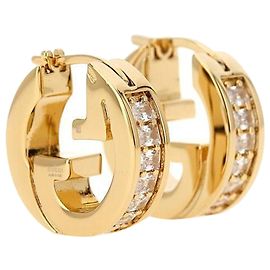 Gucci Orecchini Mini Cristallo Blondie D'oro Metallico