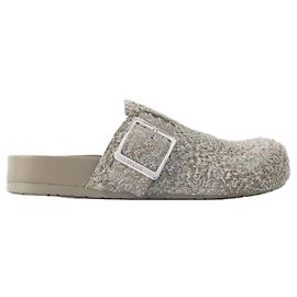 Loewe Buckle Suede Slide Easy Mule Brown