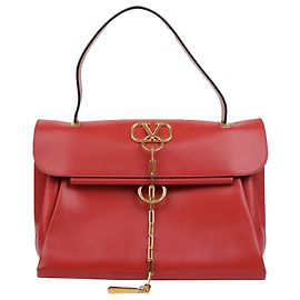 Valentino Garavani Bolsa de ombro com alça superior e anel Vermelho