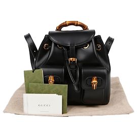 Gucci Bamboo Backpack Black