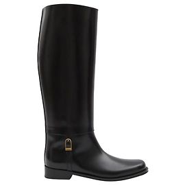 Saint Laurent Smooth Leather Boots Aaehr Black