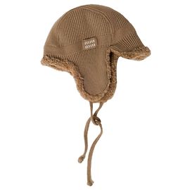 Miu Miu Wool Cashmere Shearling Trapper Hat Brown