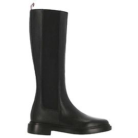 Thom Browne Botas Chelsea de cano alto em grão de seixo Preto