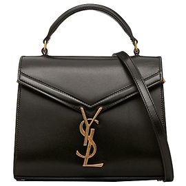 Saint Laurent Borsa mini a manico Cassandra Nero