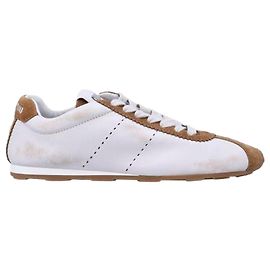 Miu Miu Napa Leather Suede Sneakers White