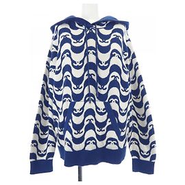 Chanel P70408K10043 Sweat à Capuche en Cachemire Blanc Bleu