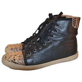 Baskets Lanvin en cuir noir multicolore 38 IT Noir Multicolore