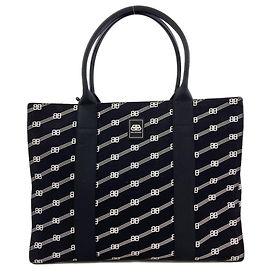 Borsa Tote BB Monogram di Balenciaga Nero