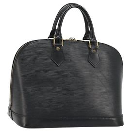 Bolso Alma Louis Vuitton de cuero Epi MM Negro