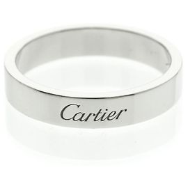 Cartier C de Cartier Wedding Band Ring Platinum 3mm Silvery