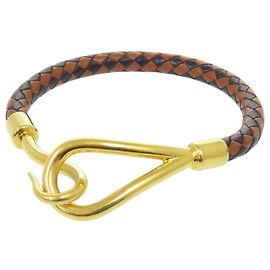 Pulseira Charm Jumbo Hermès Marrom Preto