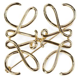 Loewe Anagram Goldbrosche Golden