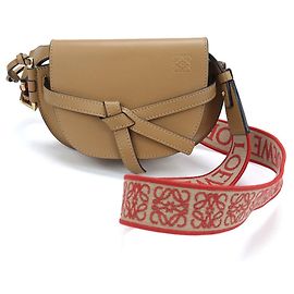 Bolsa de ombro Loewe Gate Dual Mini Marrom