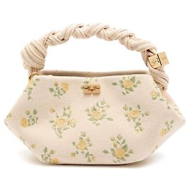 Bolso de lona floral Bou Mini de Ganni Amarillo