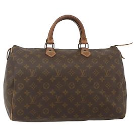 LOUIS VUITTON Bolsa de Mão Monogram Speedy 35 M41524 LV Auth YKZ1301A Monograma
